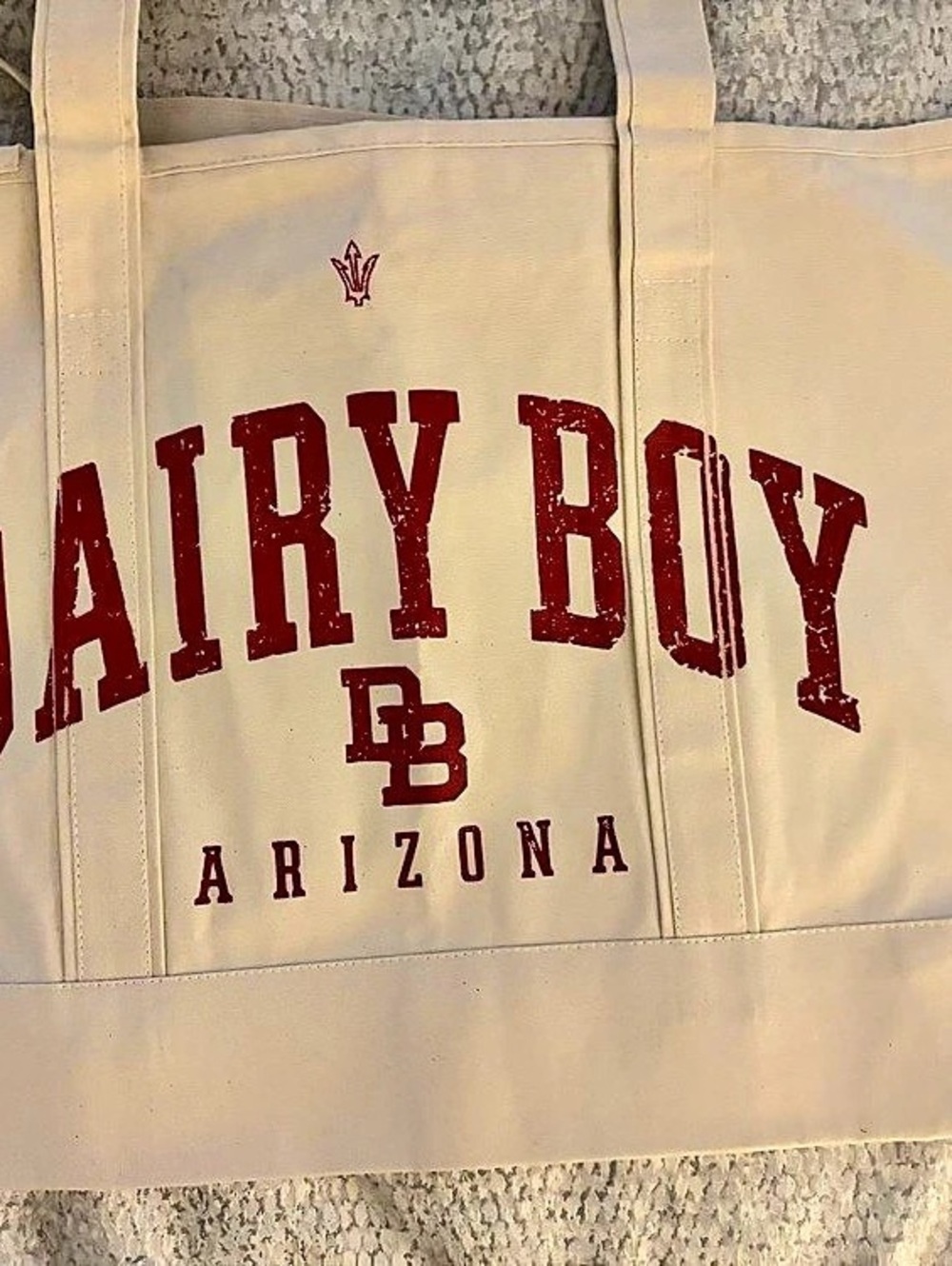 Embroidered New exclusive hard to get Arizona Dairy Boy Arizona Tote Canvas Tote